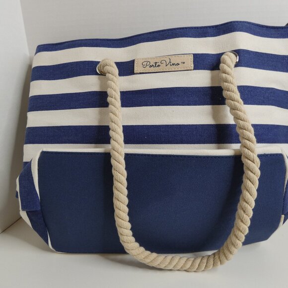 Porto Vino Wine Tote Insulated Zipper Bag Reusable Purse Beverage Dispenser - Picture 3 of 11